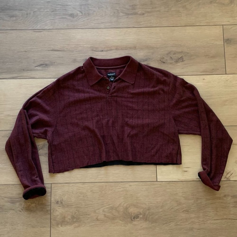 Van Heusen mens XL cropped collared shirt